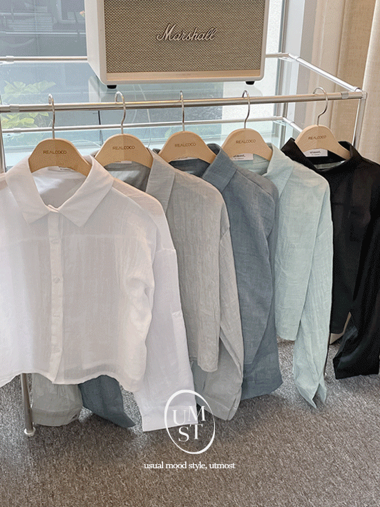 [15%할인/여름셔츠/오늘출발]  UTMOST 세인트 거즈 셔츠 - 4 Color (크롭/숏/여행룩/살안타템)