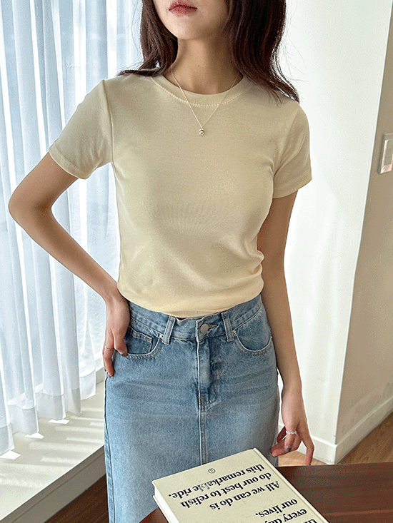 [여름티셔츠] 발렛 쫀쫀 반팔 티셔츠 - 8 Color (슬림핏/베이직/라운드)